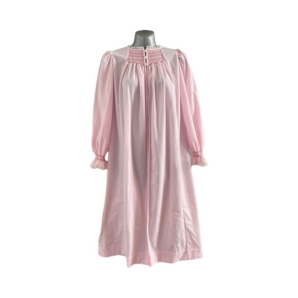 Vintage Pink Open House Coat 3 Pearl Button Closure - Picture 1 of 11